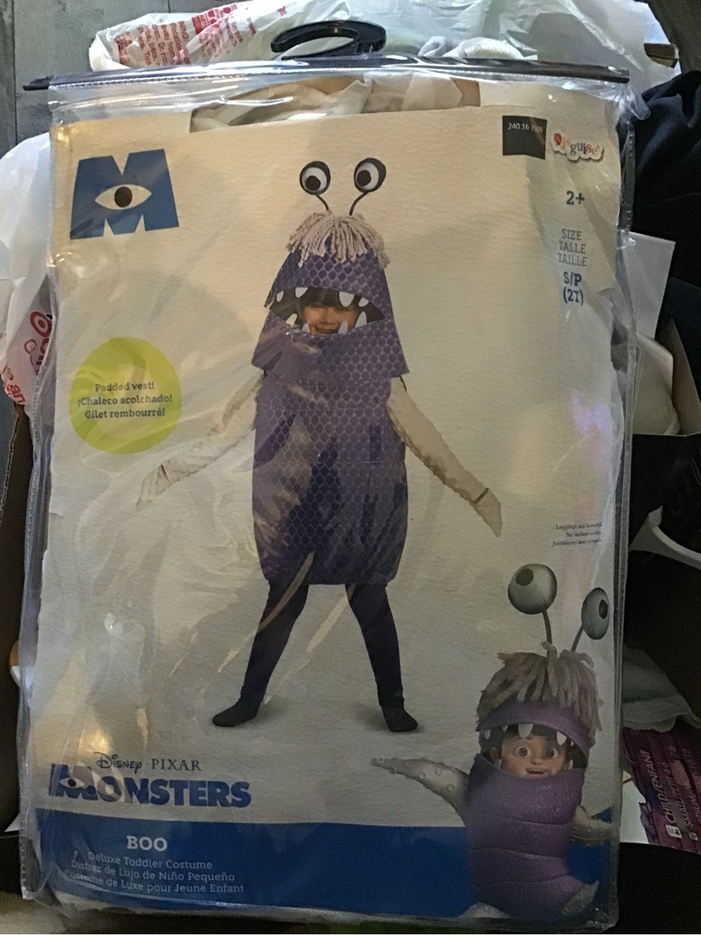 Disney pixar monsters inc. Boo deluxe toddler costume size 2t-New